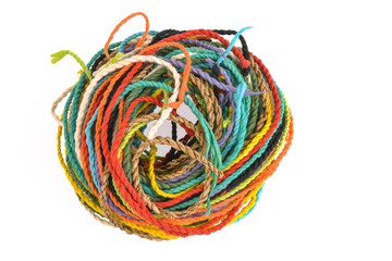 colorful rope  made from mulberry paper