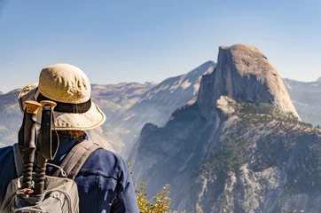 Foto auf Acrylglas Antireflex Half Dome Wandern im Yosemite National Park