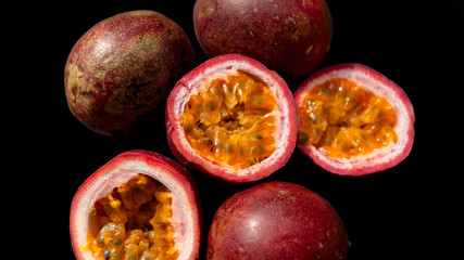 Passion fruit background 