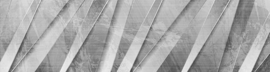 Grey abstract corporate grunge banner - obrazy, fototapety, plakaty