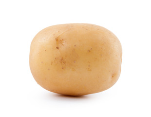 raw yellow potato isolated on white background