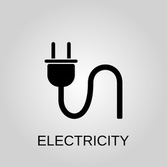 Electricity icon. Plug concept symbol design. Stock - Vector illustration can be used for web.