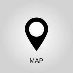 Map icon. Pointer concept symbol design. Stock - Vector illustration can be used for web.