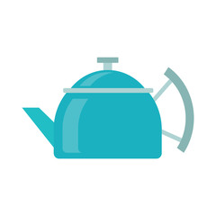 Kettle icon vector isolated on white background for your web and mobile app design, Kettle logo concept. Blue kettle. Vector illustration. EPS 10.