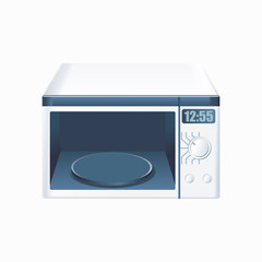 Fototapeta premium Microwave. Kitchen object. Warming up the food. Vector illustration. EPS 10.