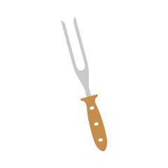 Carving fork icon. Meat fork. Food. Vector illustration. EPS 10.