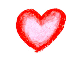 Hand drawn heart . Design elements for Valentine's day concept . 