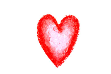 Hand drawn heart . Design elements for Valentine's day concept . 