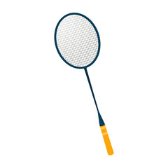 Badminton racket, badminton racket isolated, badminton, sport equipment. Vector illustration. EPS 10.