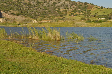 The beautiful Akrounta Dam in Cyprus