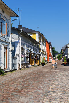 Altstadt der Sommerstadt Porvoo, Finnland