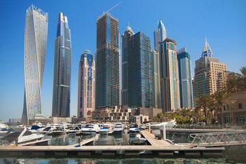 Fototapeta na wymiar Skyline of Dubai Marina