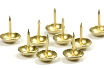Burnished Brass Upholstery Tacks, French Natural Round Furniture Nails, Shiny Golden Yellow Style,...