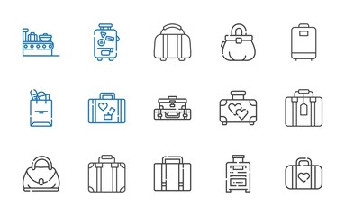 handbag icons set