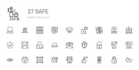 safe icons set