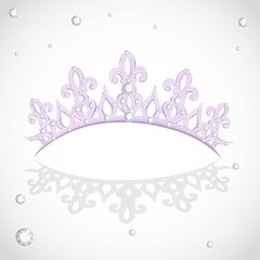 Violet shining tiara on a white backround © Azuzl