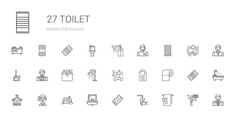 toilet icons set