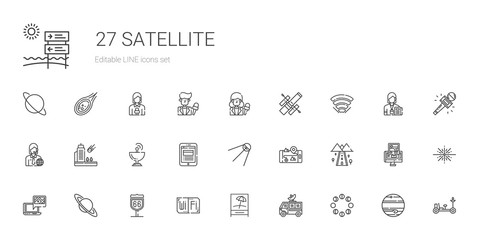 Obraz na płótnie Canvas satellite icons set