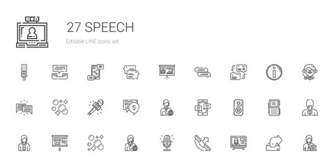 speech icons set
