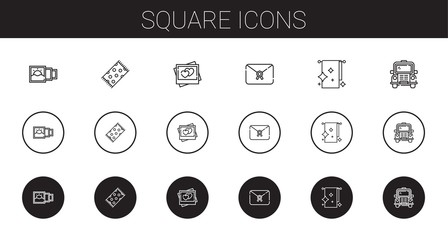 square icons set