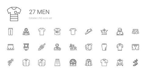 men icons set