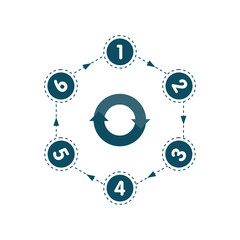 Abstract paper infografics in a circle shape. Vector eps10 illustration