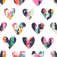 Seamless pattern with hearts. Valentine's Day. Can be used on packaging paper, fabric, background for different images, etc.