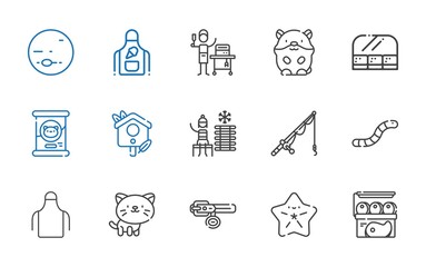 fish icons set