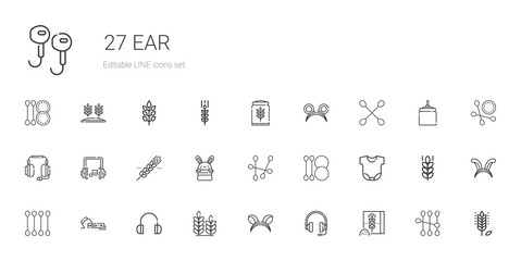 ear icons set