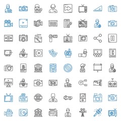 multimedia icons set