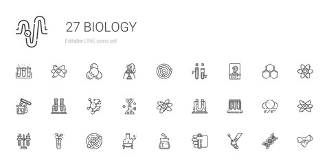 biology icons set
