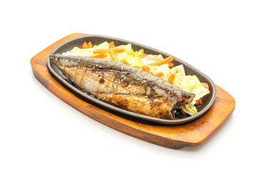 Grilled Saba fish steak with teriyaki sauce