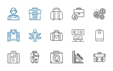 briefcase icons set