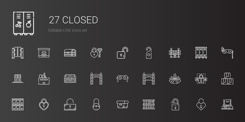 closed icons set
