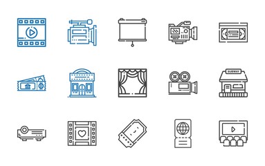 cinema icons set