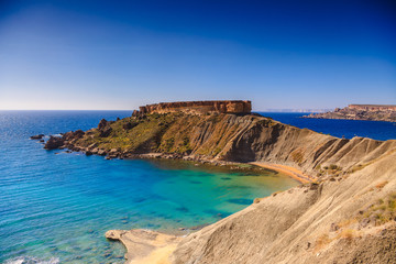 Fototapeta na wymiar Malta, Gnejna Bay.
