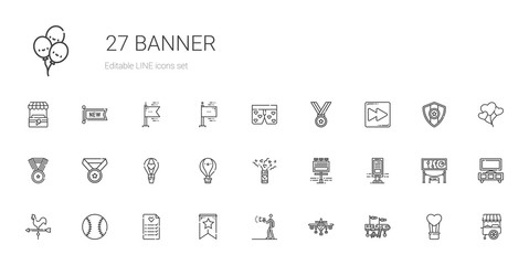 banner icons set
