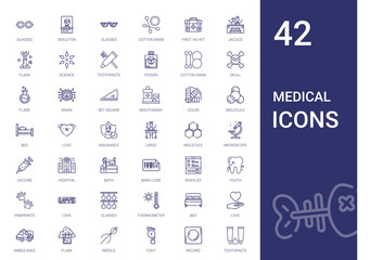 medical icons set - obrazy, fototapety, plakaty