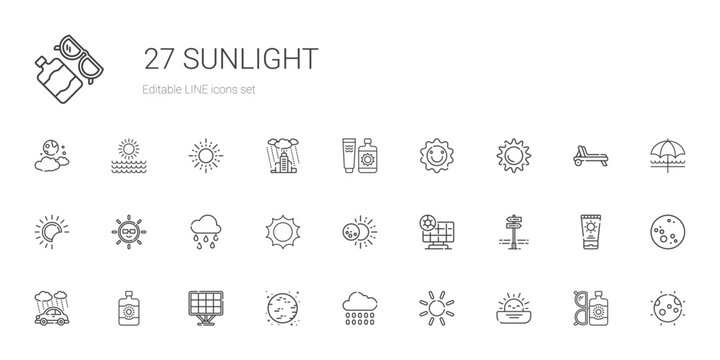 sunlight icons set