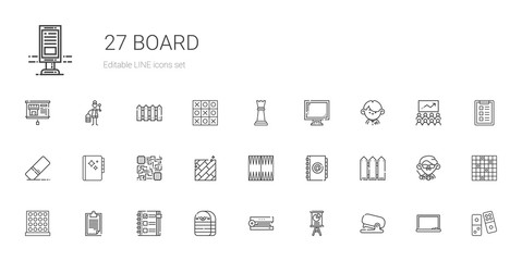 board icons set