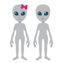 Fototapeta premium 宇宙人の男女