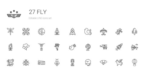 fly icons set