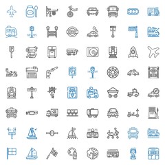vehicle icons set