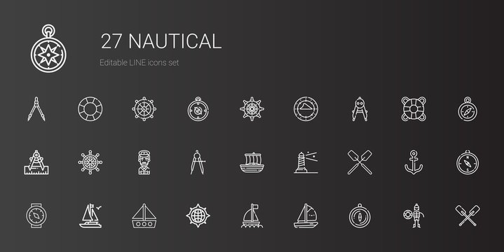 nautical icons set