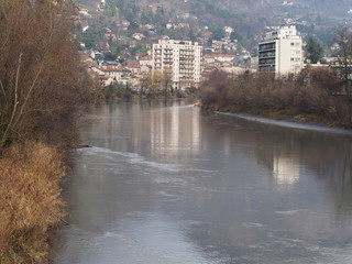 Fototapeta premium View on the Isere river