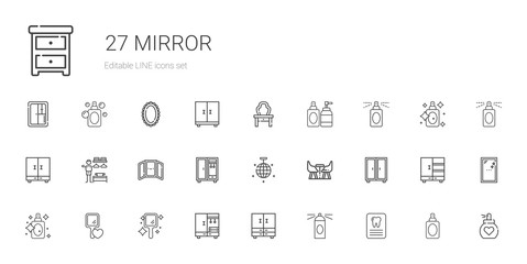 mirror icons set