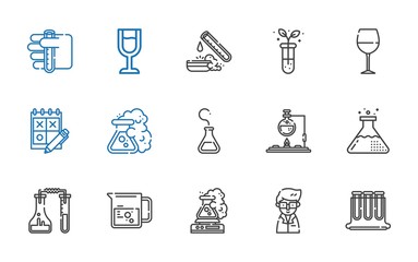 beaker icons set