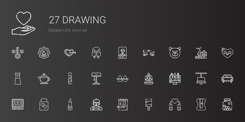 drawing icons set
