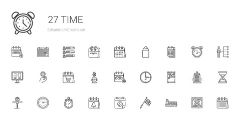 time icons set