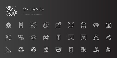 trade icons set